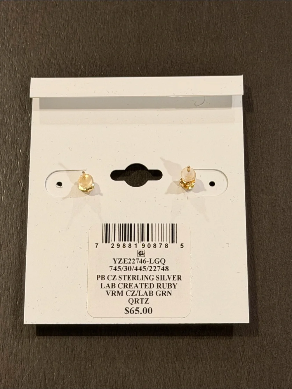 Giani Bernini Lab-Grown Green Quartz & Cubic Zirconia Circle Stud Earrings